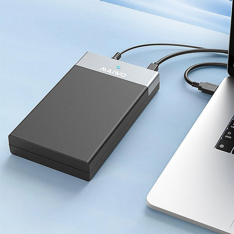 MAIWO K3568D HDD Enclosure 2.5/3.5inch SSD Case USB3.0 to SATA3.0 5Gbps External Case with USB2.0 Expansion Mobile Portable Hard Drive for PC Laptop EU Plug