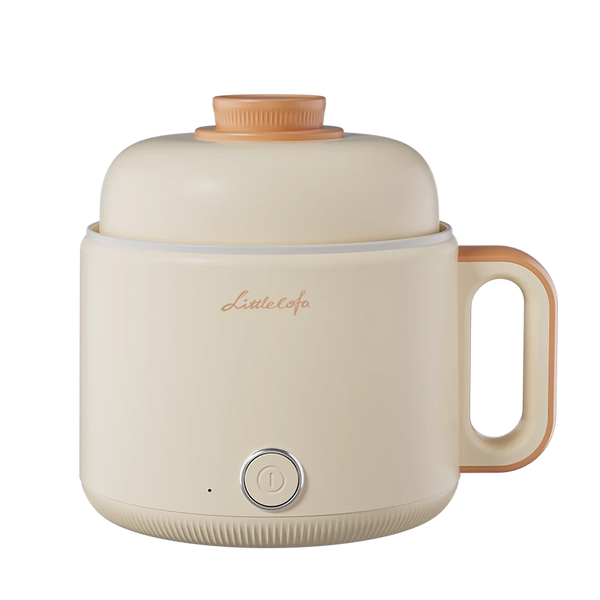Littlelofa 1.6L Electric Cooker Household Mini Hot Pot 500W Cooking Pot For 1-2 People Home Kitchen Dormitory