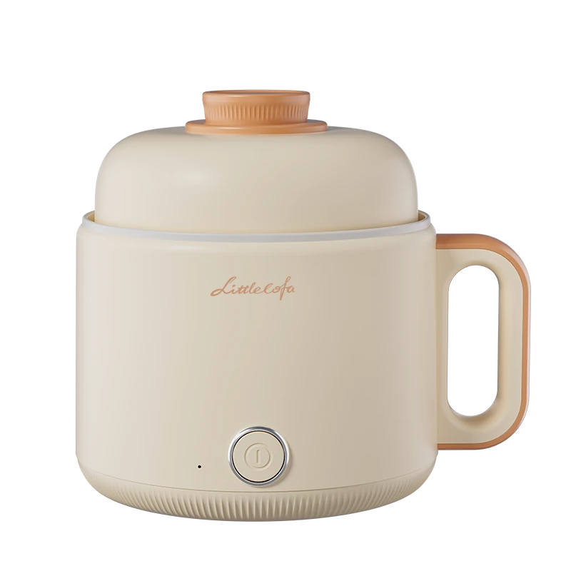 Littlelofa 1.6L Electric Cooker Household Mini Hot Pot 500W Cooking Pot For 1-2 People Home Kitchen Dormitory