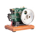 OKMO 1/8 Scale 3.6cc Mini Vintage Single Cylinder 4-Stroke Working Gasoline Engine Model  with Wooden Base Version Ready to Run 1140