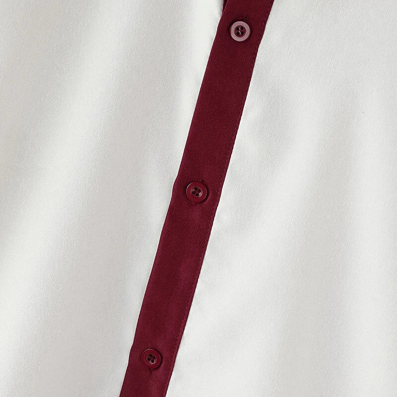 INCERUN Mens Colorblock Patchwork Long Sleeve Shirt Comfortable Soft Fashion Lapel Top Shirt