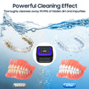Portable Ultrasonic UV Cleaning Machine Mini Ultrasonic Braces Cleaning Machine UV Invisible Denture Cleaner 42,000Hz Deep Cleaning