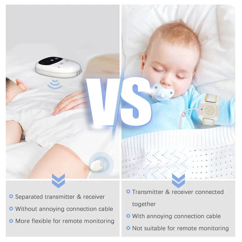 Wireless Bedwetting Alarm Pee Alarm with Receiver for Boys Grils Kids Potty Training Elder Care 10-20M Range Vibration Reminding