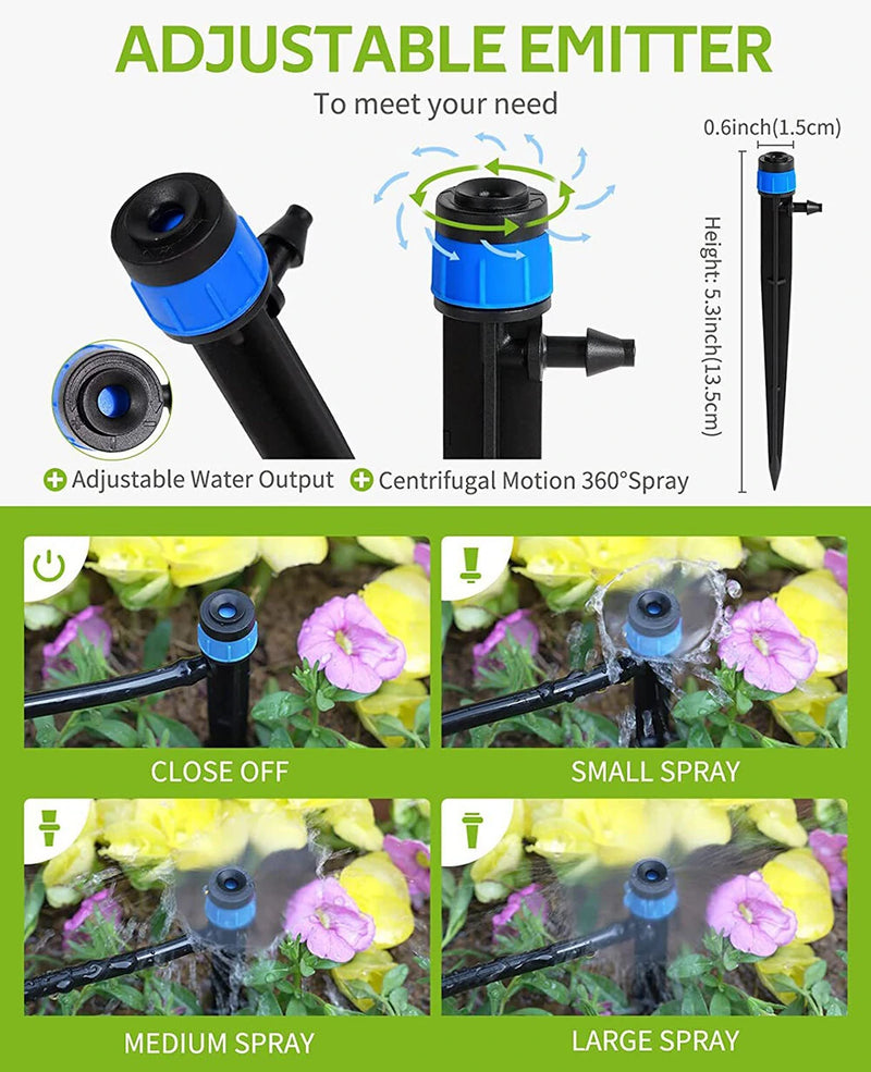 28m DIY Garden Flowering Water Dripping Spraying Irrigation System Greenhouse Planting