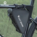 WEST BIKING 0.6L Bicycle Front Frame Triangle Bag With Mesh Pouch MTB Road Bike Waterproof Bottom Tube Bag Elastic Luggage Straps For Storage