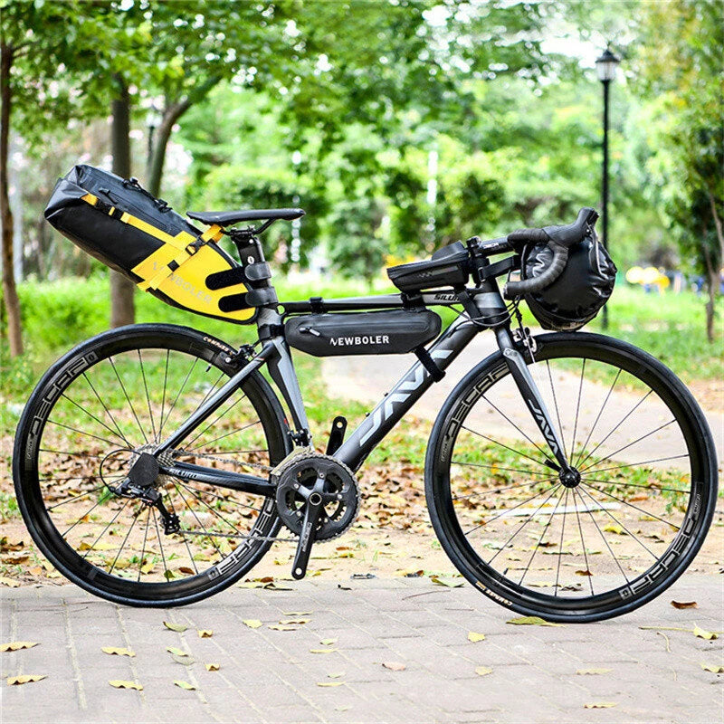 NEWBOLER Bicycle Triangle Bag Bike Frame Front Tube Bag Waterproof Cycling Bag Battery Pannier Packing Pouch for MTB Bike Road Bike