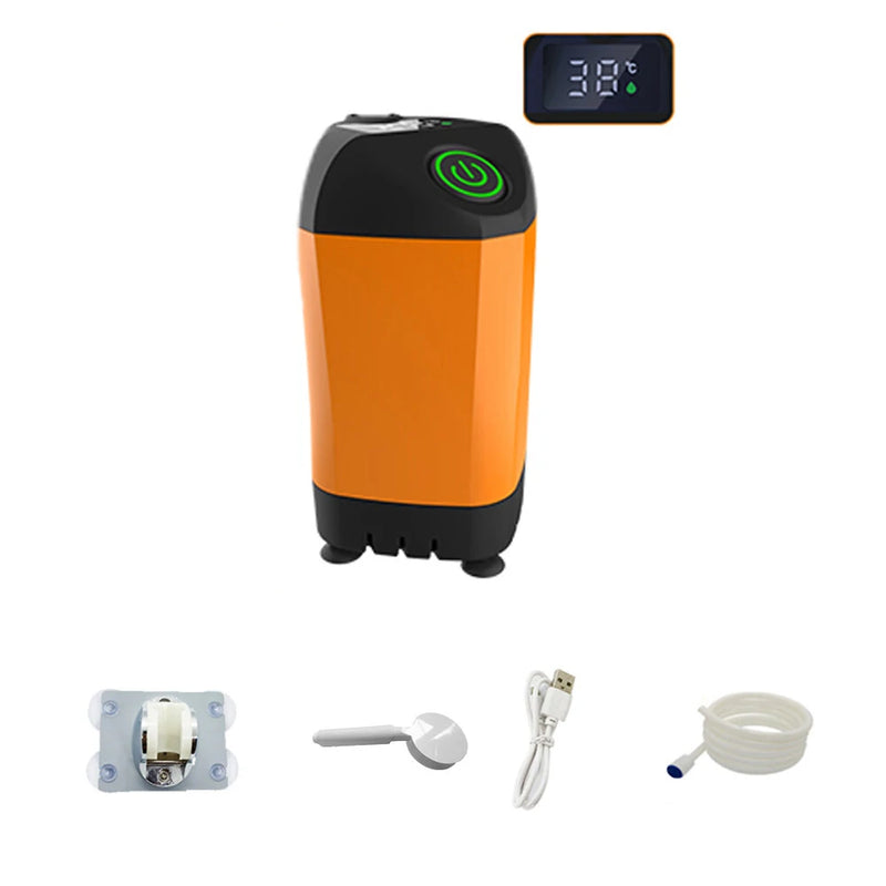 Portable Electric Shower Pump Outdoor Camping Shower IPX7 Waterproof with Digital Display for Camping Hiking Backpacking Travel