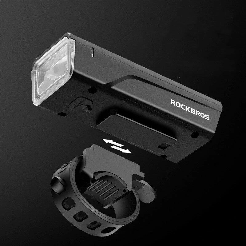 ROCKBROS Smart Light Senor Bike Headlight 260Lm Bright LED 1500mAh Battery Type-C Fast Charging Anti-glare Bicycle Light Flashlight for Cycling