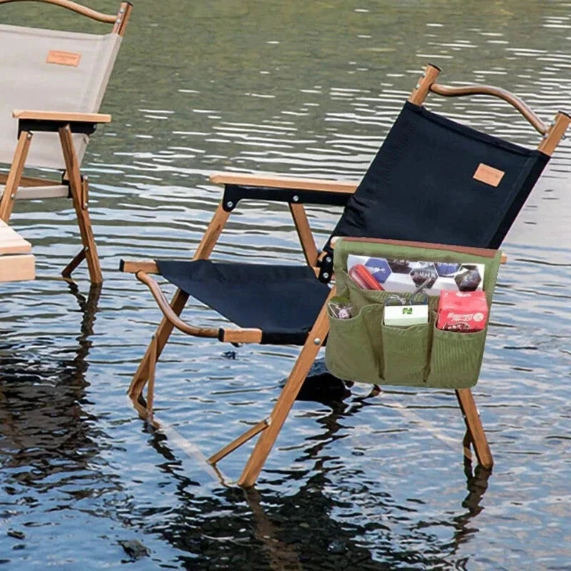 Outdoor Camping Chair Armrest Storage Bags Portable Beach Chair Side Hanging Bags for Fishing Camping Hiking Organizer Pouch