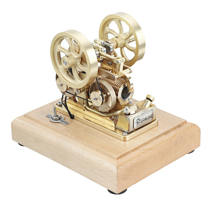 Eachine EM1 Micro ICE Internal Combustion Engine Model Brass Double Piston Complete STEM Engine Science Education Toys Collection Gifts