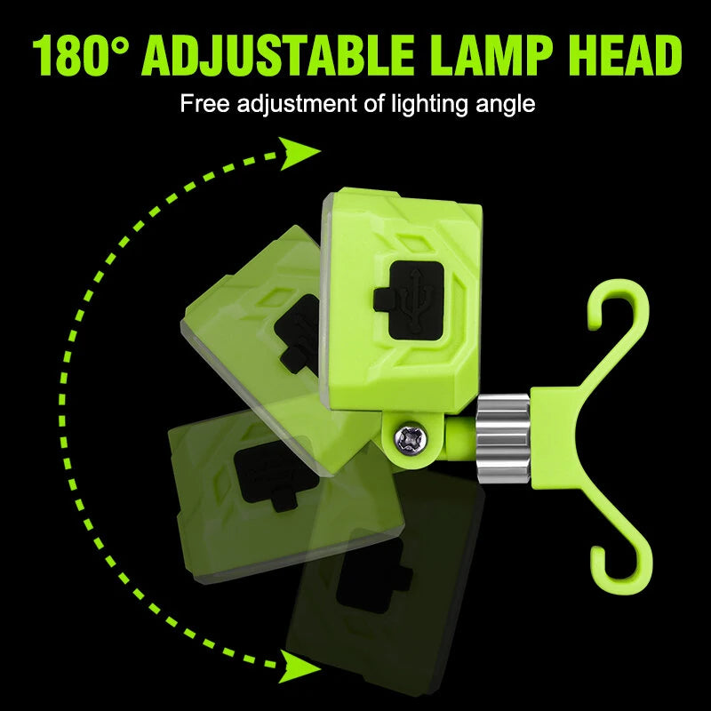 2 Pcs Rechargeable Shoe Lights USB Rechargeable Headlights for shoes 5 Light Modes Flashlight for Night Walking Camping Running