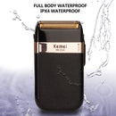 Kemei-Classic Rechargeable Electric Shaver for Men Versatile Grooming Tool with Twin Blade Safety Features Compact Design Ideal for Face Body Bikini Underarm Use