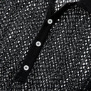 INCERUN Mens Shirts Solid Color Hollow Out Lapel Top Shirts Summer Cool Party Top Fashion Male Clothing