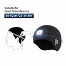 XANES Knitted Bike Warm Hat Removeable LED Light 3 Modes Brightness 200mAh Battery USB Chargeable Portable Flashlight for Cycling Fishing Hiking Camping Running