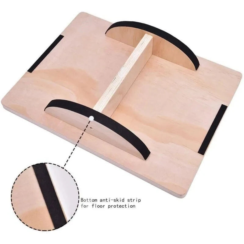 KALOAD Wooden Wobble Balance Board Adult Exercises Training Balancing Rocking Board Level Training Balance Pedal Gym Exercise Pad for Home Fitness