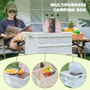 30L Outtdoor Folding Box Storage Box Camping Storage Box Car Trunk Storage Box Wooden Cover Foldable Trunk Storage