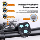 BIKIGHT 2 in 1 Wireless Remote Warning Turn Bike Taillight 5 Iighting Modes 70dB Loud Bell 1200mAh Battery Type-C Rechargeable Safe Smart Rear Light with Horn for Giant Samebike Ibis MTB Bike Night Cycling Riding