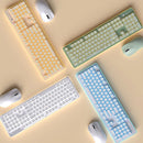 LANGTU LT600 104 Keys 2.4G RGB Wireless Keyboard Mechanical Feel Membrane Touch Silent Wireless Waterproof Keyboard for PC Laptop Office