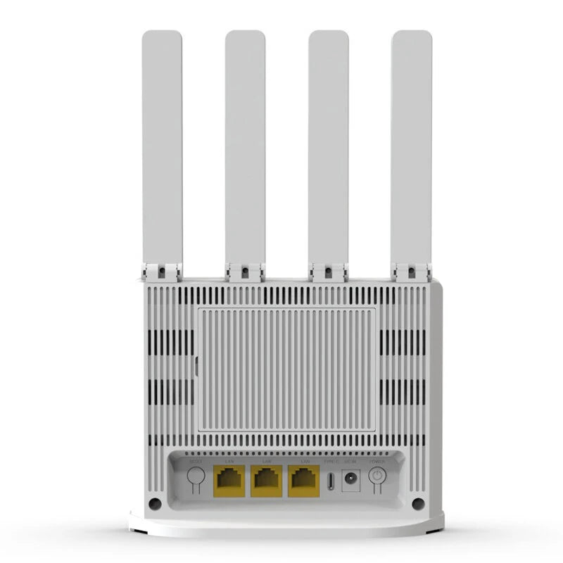 PLERY R605 4G LTE WiFi Router with Nano SIM Card Slot 300Mbps 4 External Antennas Booster 2.4G WiFi6 Repeater Long Range WiFi Extender