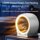 220-240V Mini Heater Desktop Small Heater for Home Office 1200W Portable Electric Heater Low Noise Dual-Speed Adjustment
