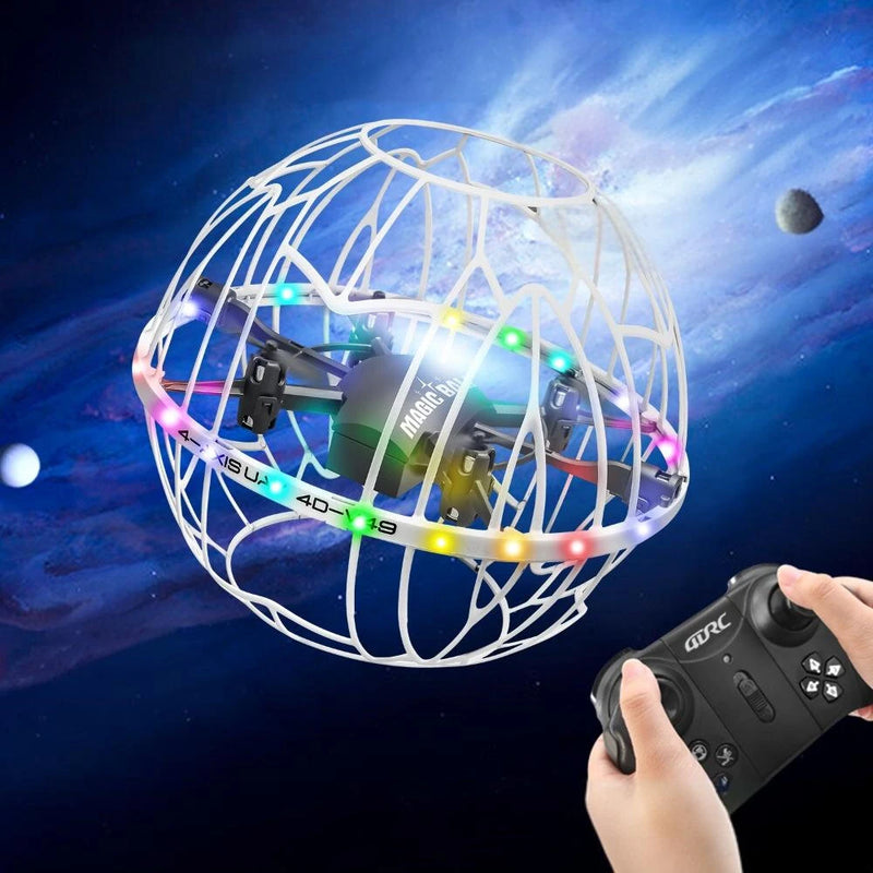 4DRC V49 Gesture One-Key Throwing Automatic Obstacle Avoidance 360 Stunt Spin LED Circle Protection Kids Gifts 2.4G 4CH 6-Axis Remote Control RC Toys Drone Quadcopter RTF