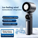 Tevorex Handheld High-speed Small Fan 100-speed Adjustable Wind Turbo Digital Display Ice Cooling Usb Rechargeable Electric Fan