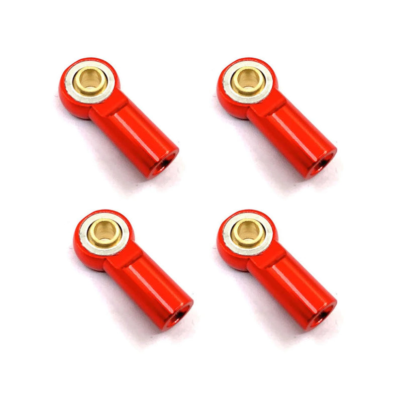 4PCS Metal M3 Aluminum Link Tie Rod End Ball Joint for 1/10 Crawler SCX10 D90 Racing RC Car Parts