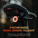 ROCKBROS R3 Smart Brake Sensing Bike Taillight 4 Lighting Modes IPX6 Waterproof Type-C Rechargeable Vibration Sensor Bicycle Rear Light