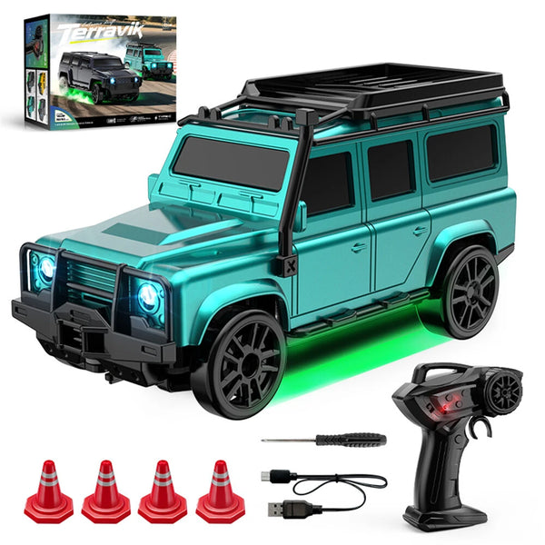 WSD E86 E87 RTR 1/64 2.4G 4WD Drift RC Car SUV Mini Race LED Light Two Speed Full Scale Radio Control High-Speed Motor On-Road Racing Vehicle Model Boys Gifts Toys