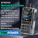 BinTolk BT8200 10W Tri Power Two Way Radio Walkie Talkie 256CH Wide Frequency 18-999MHz Wireless Copy Type-C Charging Long Range Outdoor Emergency Communication