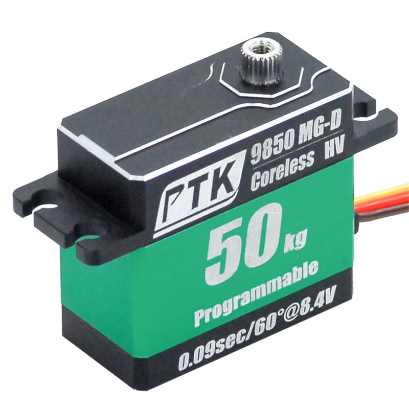 PTK 9850 MG-D 50kg High Torque Metal Digital Servo Waterproof for RC Climbing Car Robot