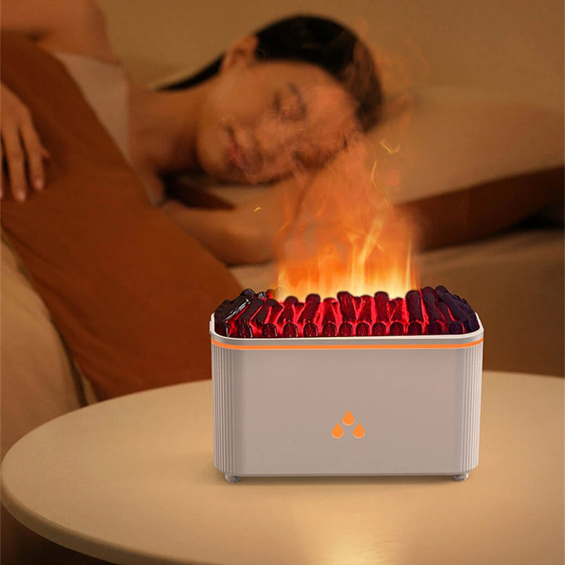 Tevorex Usb Desktop 7 Colors Silent Atmosphere Flame Air Essential Oil Aromatherapy Machine Air Humidifier Diffuser