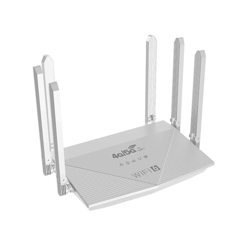 WR900 4G LTE 5G WiFi 6 Router with SIM Card Slot 6 High-Gain Antennas 4 Gigabit Ports 300Mbps High-Speed Wireless Plug and Play for Home Office