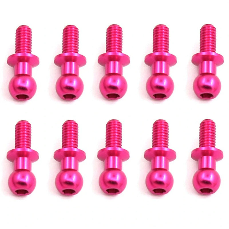 10PCS Metal Pull Rods Shocks Ball Head M3 for TAMIYA TT01 TT02 D5 1/10 RC Car On-Road Vehicles Models Toys Spare Parts 53640