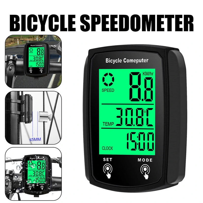 Cansses  CNC Bicycle Speedometer Wired Touchscreen Waterproof 80g Lightweight  Bike Computer Backlit for Day/Night Cycling