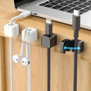 24pcs Magnetic Cable Holder Square Cable Organization Mini Magnetic Cable Clips Self-Adhesive Adjustable Cable Holder Wire Keepe Manager for Home Office Desktop