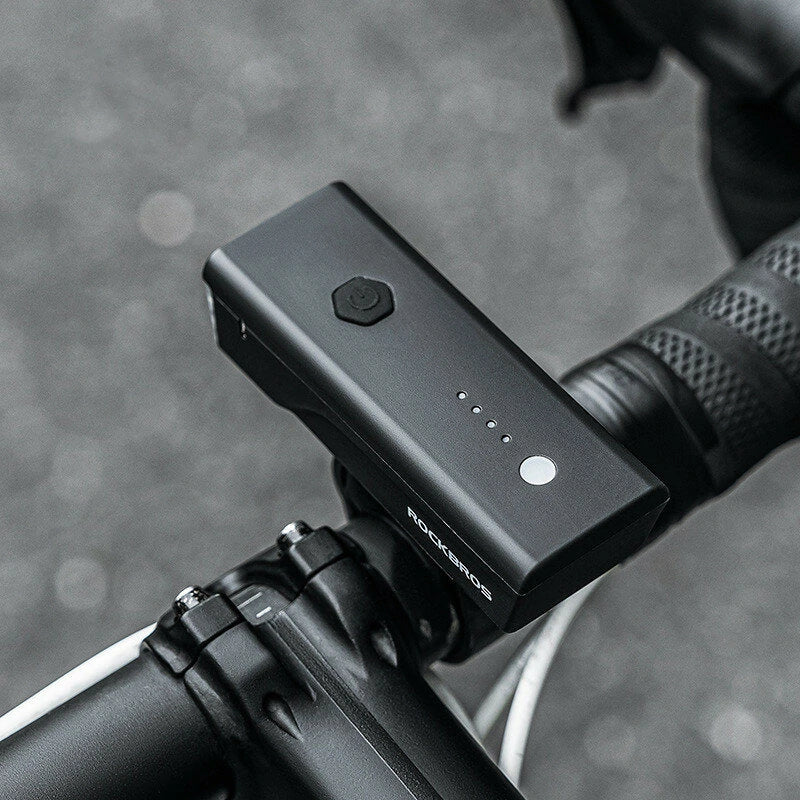 ROCKBROS Smart Light Senor Bike Headlight 260Lm Bright LED 1500mAh Battery Type-C Fast Charging Anti-glare Bicycle Light Flashlight for Cycling