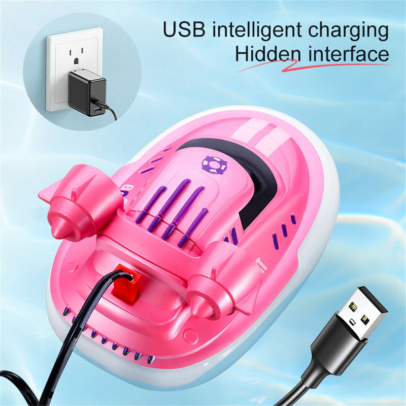 S821 S822 RTR 1/32 2.4G Mini RC Boat Waterproof Remote Control Ship LED Light High Speed Palm Speed Vehicles Models Dual Propeller Summer Pool Water Toys