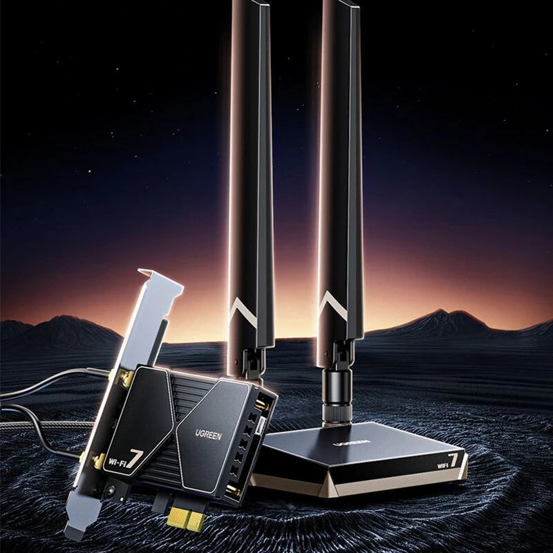 UGREEN CM822 Wi-Fi 7 Gaming Wireless Network Card PCIe Card bluetooth 5.4 Adapter 46Gbps Speed for PC Dual Band 2.4GHz 5GHz Support Windows 11 Linux WPA3