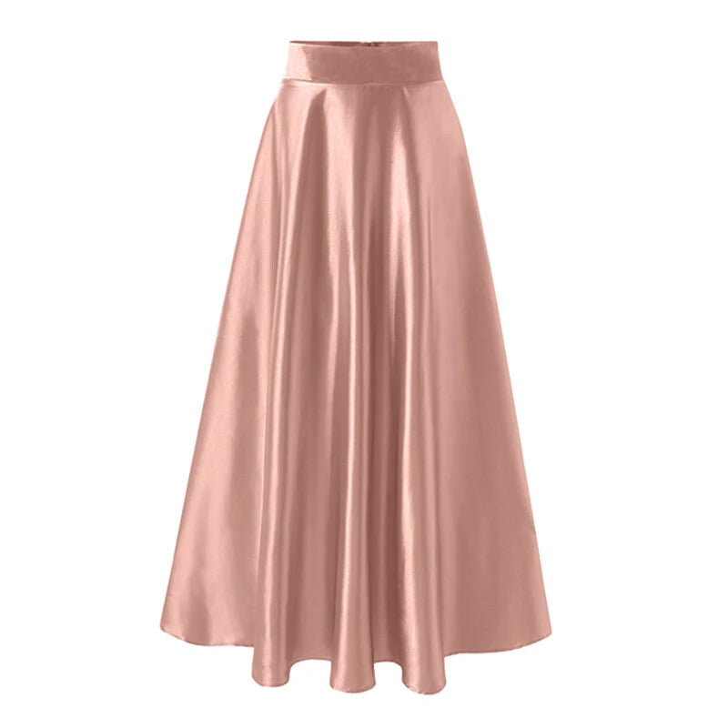 ZANZEA Stylish Women High Waist A-line Long Skirts Summer OL Work Skirt Jupe Female Solid Party Maxi Skirts Faldas Saia