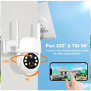Hiseeu WTD714 4MP 2K HD Solar PTZ WiFi Security Camera PIR Motion Detection Color Night Vision Two-Way Audio IP66 Waterproof CCTV Surveillance Cameras iCSee APP