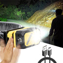 LED Multi-Source Sensor Headlamp, Portable Running Light With Cap Clip Magnet, Rgb Ambient Light, Digital Display Headlamp For Fishing Camping Hiking,Running