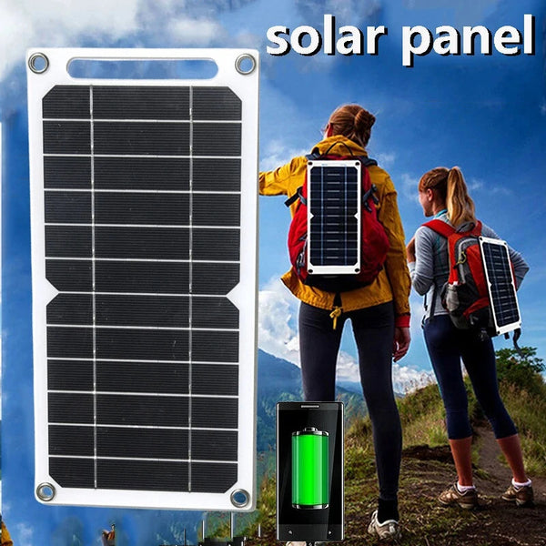 6W High Efficiency Solar Charging Panel Portable Outdoor USB Monocrystalline Silicon Solar Charger Perfect for Phones and Small Appliances Durable Lightweight Design for Camping and Hiking