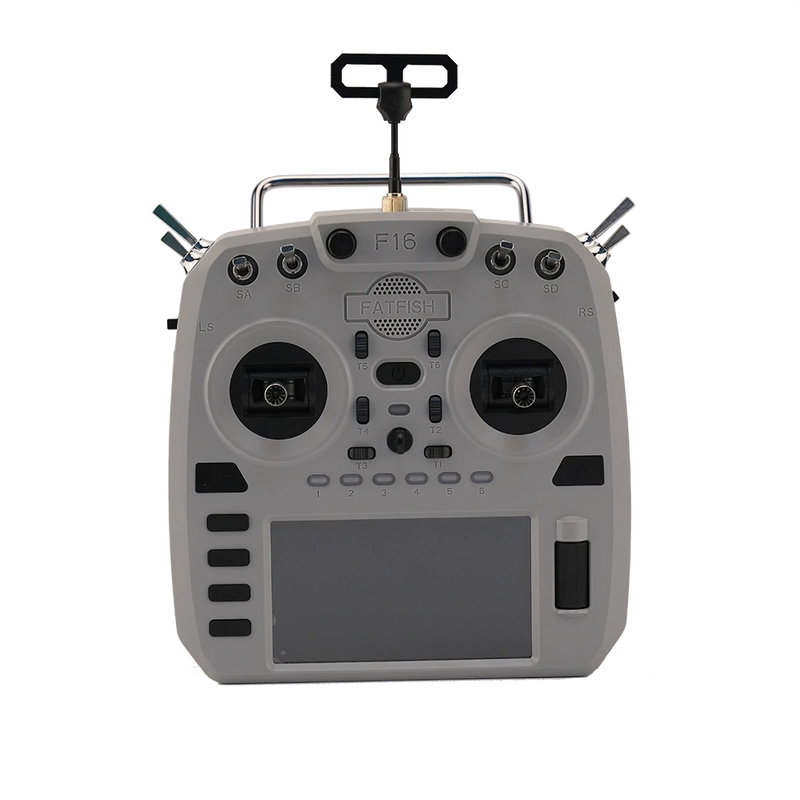 FATFISH F16 2.4GHz 16CH Hall Gimbals Built-in ELRS EdgeTX System Full Size Radio Transmitter 4.3" Touch Ultra-Bright 1000nit Screen for FPV Racer Drone