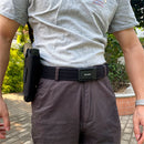 TUSHI 120cm Mens Automatic Buckle Tactical Belt Military Sturdy Nylon Belt for Outdoor Work Business Police Duty