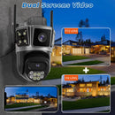 2K 4MP Wireless Security Camera Dual-Band WiFi Outdoor Surveillance with IR Color Night Vision IP66 Weatherproof Auto Tracking Two-Way Audio Monitor