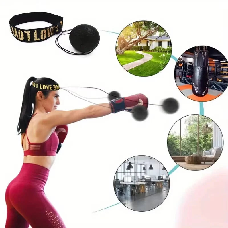 KALOAD 1Pcs Speed Boxing Ball Head-Mounted Punch Sanda Training Hand Eye Reaction Home Sandbag Fitness Gym Equipment