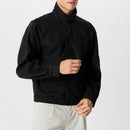 INCERUN Mens Solid Stand Collar Button Front Jacket Casual Fall Winter Outwear Top with Pockets S-5XL