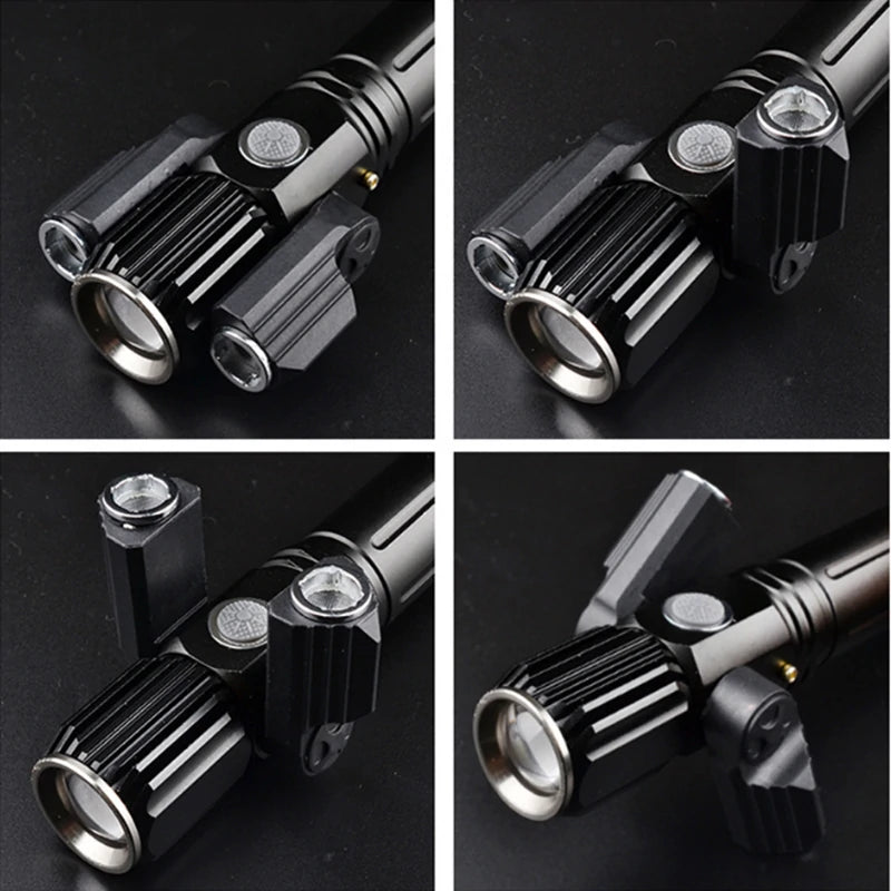 Super Bright Multi-Angle Adjustment USB Rechargeable Waterproof Bike HeadLight Taillight