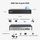 Hiseeu 3K 5MP 8 Channel H.265+ DVR Security Digital Video Recorder Advanced DVR with Person Vehicle Detection for CCTV Security Camera Support AHD TVI CVI CVBS IPC Remote Access